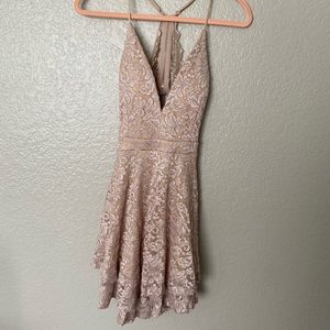 Gorgeous Ruffled Pink Sparkly Dress